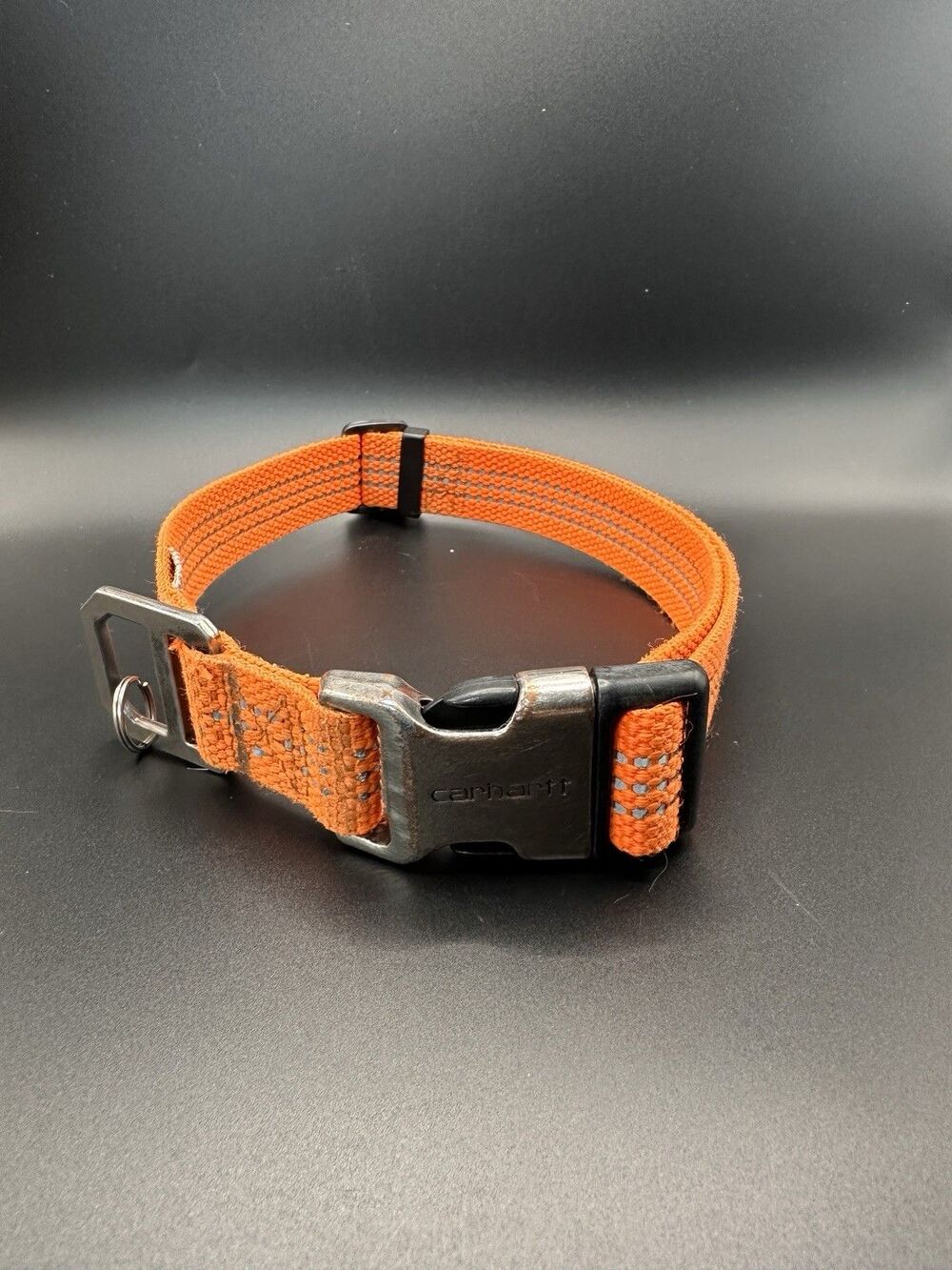 Carhartt Tradesman Dog Collar Hunter Orange Reflective Rugged Size Large 18”-26”